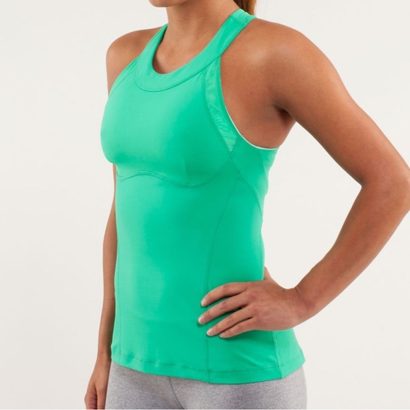 Lululemon Run: Make It Count Tank- Very Green / Fresh Teal- Size 2 - Picture 4 of 12